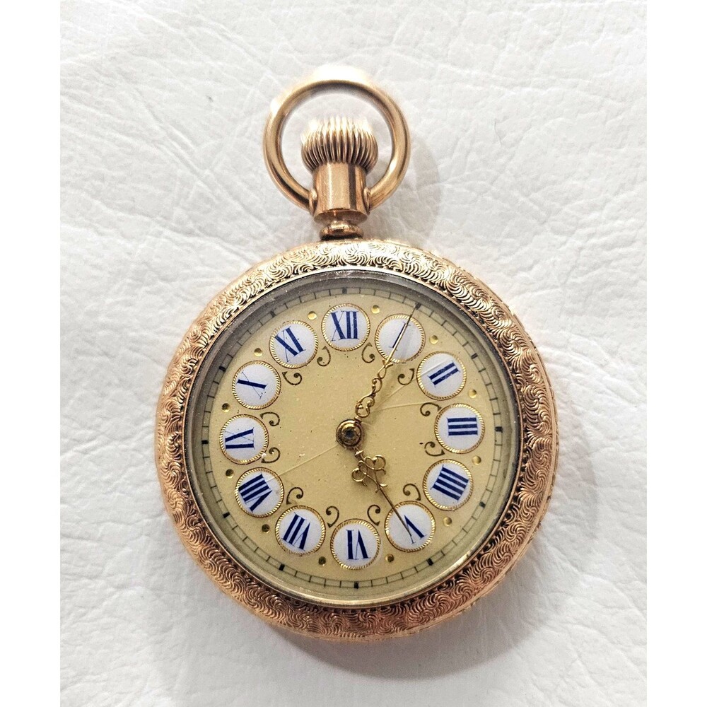 Addison Full Hunter Pocket Watch Manual Mechanical Roman ANTIQUE rose tone